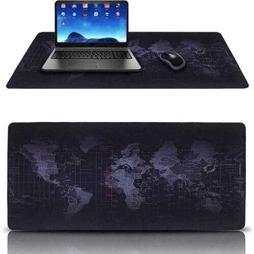 Extra Large Mousepad Natural Rubber Mouse Pad Old World Map Anti-slip Gaming Mouse Mat with Locking Edge for game gamer