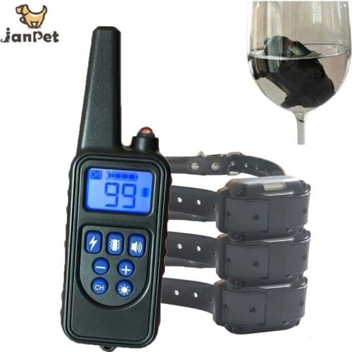 JanPet 800M Dog Training Shock Collar Waterproof Rechargeable Dog E-Collar With Remote Control Electric Pet Dog Trainer Collar