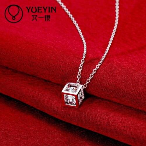 Silver plated Necklace pendant charm chain crystal Necklace fashion jewelry Classic Colar Feminina Original designs