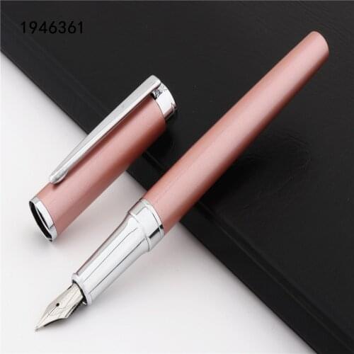 Luxury quality 05 Rose gold Colour Metal School student office Medium Nib Fountain Pen New