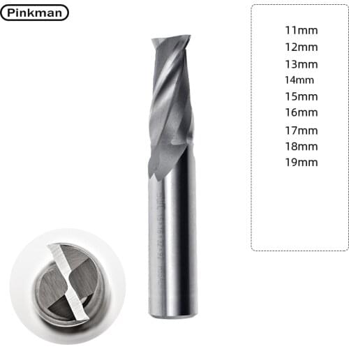 Pinkman 1pc Two Flute 11-19mm Lengthen CNC Milling Cutter Router Bit For Metal Milling Cutters Router Drill Bits For Metal Tool