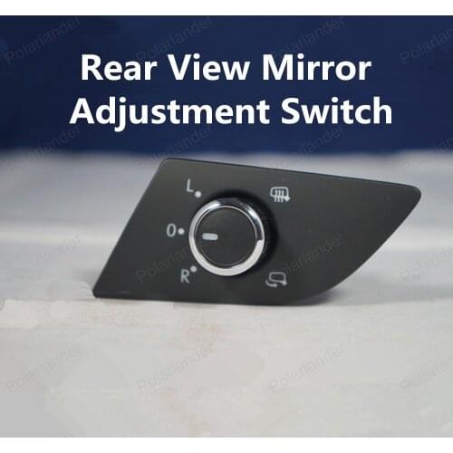 Polarlander Good Quality Chrome Rear View Mirror Adjustment Switch 56D959565b for the New P/assat Car Side View Mirror Knob