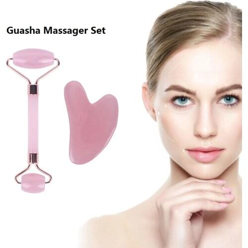 Rose Resin Guasha Stone Board Massage Face Slimming Body Relaxation Massager Scraper Plate Acupuncture Pressure Therapy