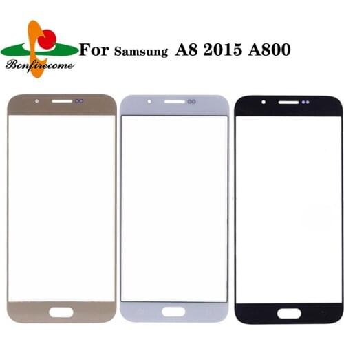 10Pcs\lot For Samsung Galaxy A8 2015 A8000 A800 A800F SM-A800F Touch Screen Panel Front Outer Glass Lens Cover Replacement