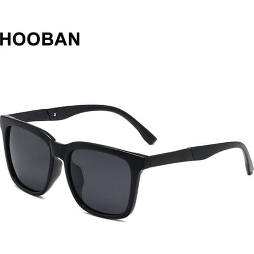 2021 Brand Design Square Polarized Sunglasses Men Fashion Big Sun Glasses Male Vintage Black Travelling Shades Goggle UV400