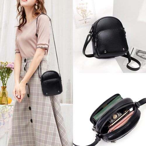 2019 Fashion Genuine Leather Crossbody Bags for Women Messenger Bags Small Shoulder Bag Female Handbag Purse Phone Pouch