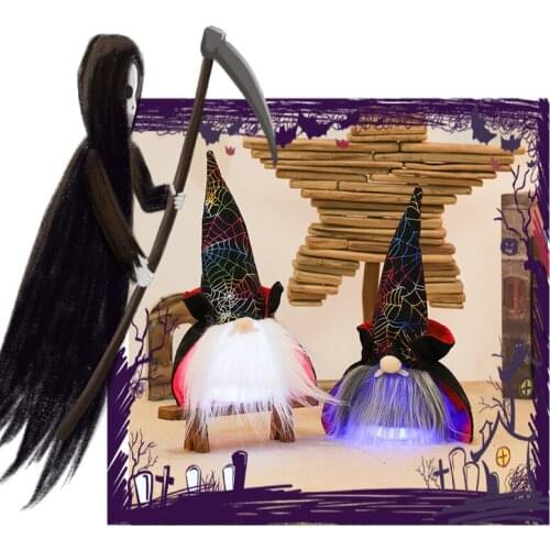 Halloween Vampire Gnome Luminous Doll Ornaments With Led Pendant Hanging Ornaments Gnome For Kids Gift Party Decor Home Supplies