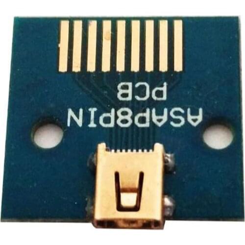 5pcs/lot MINI 8P Test Board MINI USB female socket with PCB Board