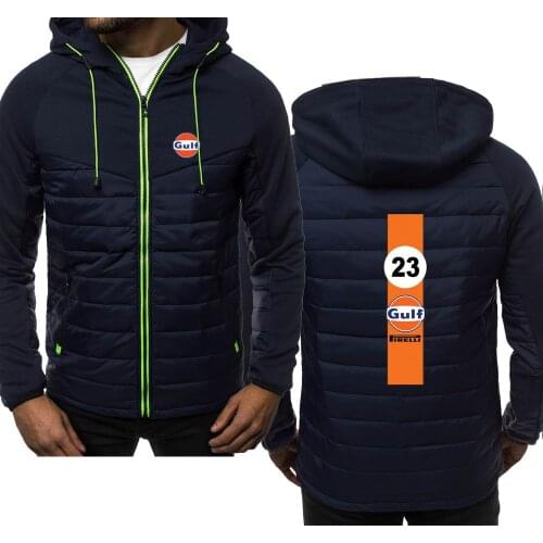 New Hoodies Man Gulf 23 Logo Spring Autumn Sweatshirt Casual Fashion Hoody Zipper Jacket Male Tops Clothing