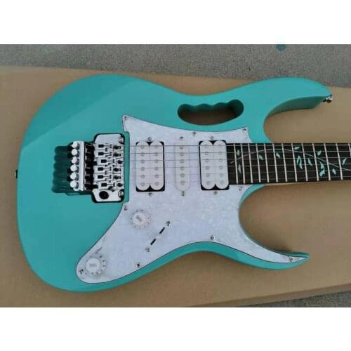 In stock Electric Guitar Sea Foam Green Monkey grip and Lions Claw Tree of Life inlay,customized!PayPal available!IB-2