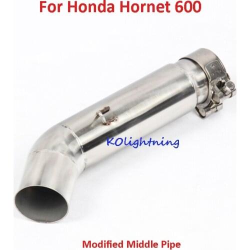 Motorcycle Exhaust Pipe Middle Pipe Mid Connector Pipe Link Tubes for Suzuki GSR750 GSXS750 for Honda CB600F Hornet