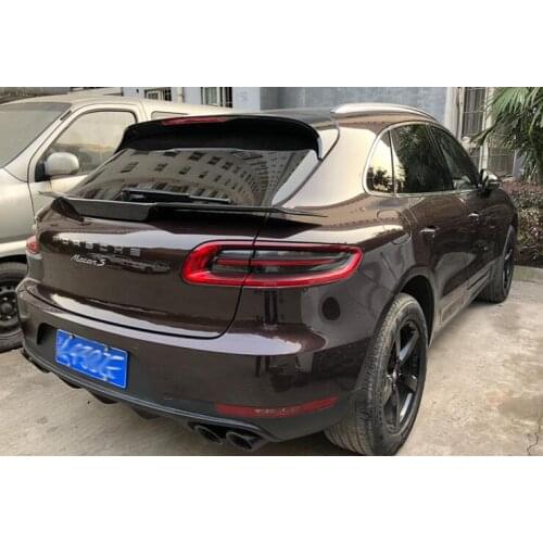 High Quality REAL CARBON FIBER REAR WING TRUNK LIP ROOF SPOILER FOR Porsche Macan 2014 2015 2016 2017