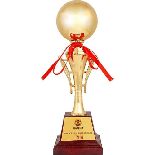Gold trophy Company trophy hot sale Football trophy wholesale Metal trophy cheap custom sports medal trophies add logo or word