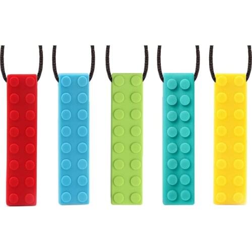 10pcs Baby teether Sensory chewable pendant necklace Kids Silicone Biting toys newborns Pencil Topper Teether childens goods