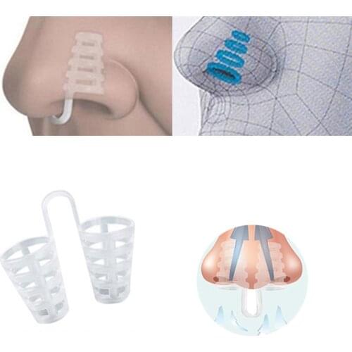 10pcs/set Mini Anti Snoring Breathe Easy Sleep Nose Clip Snore Stopper Aid Nasal Dilators Device Congestion Aid No Strips Cones