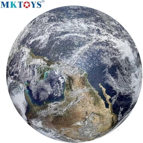 1000 Pieces Jigsaw Puzzles for Adults Teen Earth Planet Large Round Jigsaw Puzzle Difficult Challenge