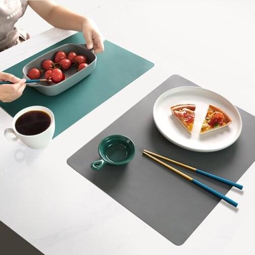 1x Placemat 30x40cm Morandi Nordic Style Western Placemat Food Grade Silicone Insulation Table Mat In Stock Drop Shipping