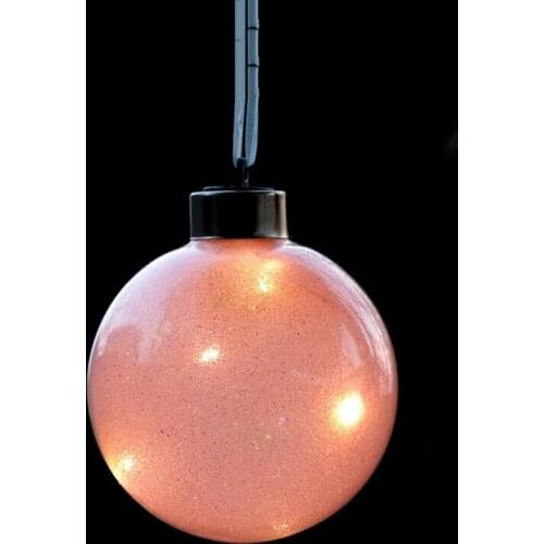 2pcs/pack Diameter=8cm Small Size Sweet Pink Glass Ball Lighting Christmas Day Home Decoration Festival Prop
