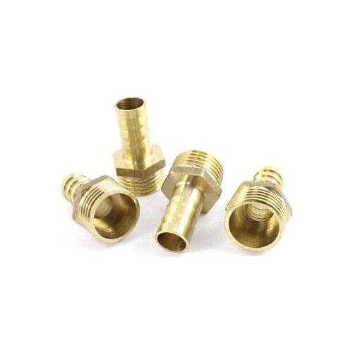 4Pcs 1/2PT Male Thread to 12mm Hose Barb Pneumatic Air Quick Fitting Connector