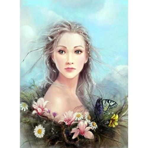 Diy 5D Diamond Painting Cartoon beauty butterfly Resin circular drill Rhinestone Embroidery Cross Stitch Square mosaicZP-3057