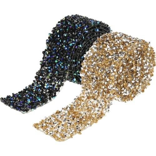 Diamond Mesh Wrap Roll Sparkle Crystal Rhinestone Ribbon Wedding Decoration Diamond Mesh Wrap beautiful sparkling rhinestone
