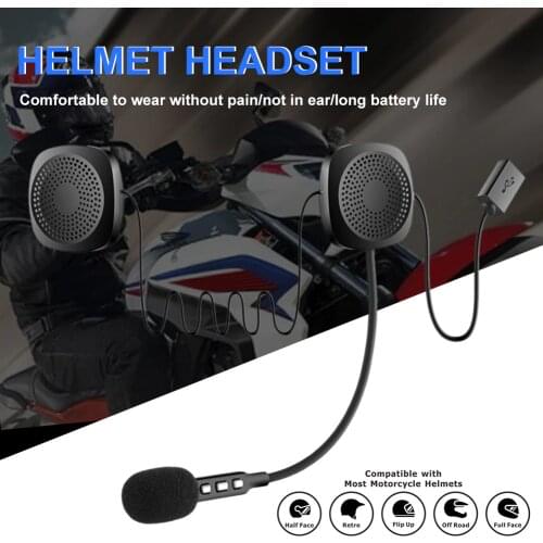 T2 Wireless Bluetooth 5.0 Motorcycle Helmet Headset Stereo Speaker Headphone Motorcycle Helmet Headphones MP3 Speaker