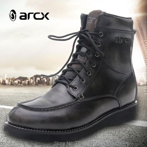 ARCX Hand-Sewn Urban Style Motorcycle Riding Boots ESA Protection Off Road Motorbike Shoes Street Bike Motorcycle Boots L60643