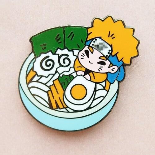 Classic Anime Ichiraku Ramen Enamel Pins Narutos Lapel Pin Jacket Jeans Badge Brooch Backpack Fashion Accessories Gift