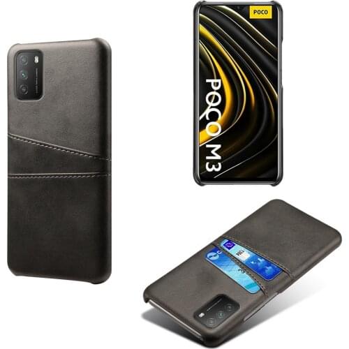 For Xiaomi POCO M3 Case Credit Card Vintage PU Leather Phone Wallet Cover with Card Slots for Redmi Note 9 4G China 9 Power