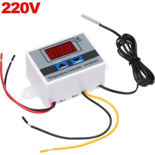 XH-W3001 Digital Microcomputer Temperature Controller LED Mini Thermostat Switch Heating/Cooling Temperature Control Switch