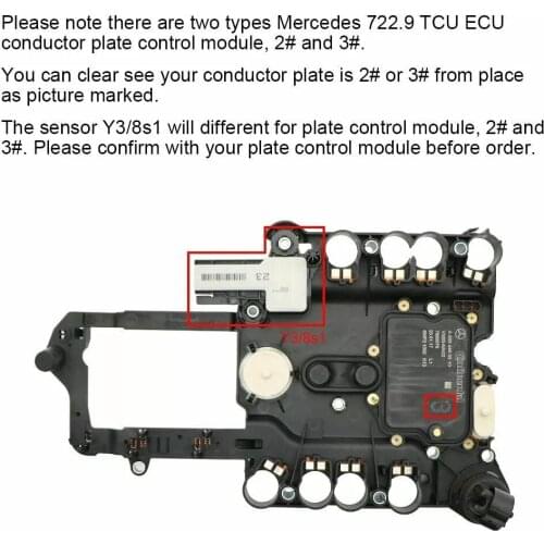 Transmission Sensor Y3/8s1 for Mercedes 7G 722.9 TCU TCM Plate Control Module 2