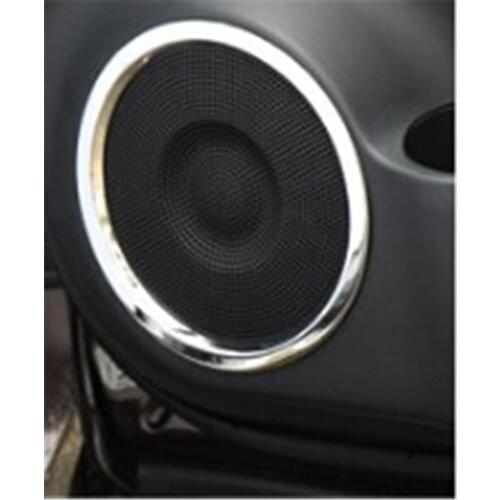 For Renault Koleos 2009 2010 2011 2012 2013 2014 door speaker ring trim ABS Chrome sticker 4pcs per set