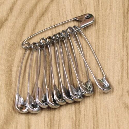 DoreenBeads 500pcs Silver Tone Safety Pins Findings 45x10mm high quality