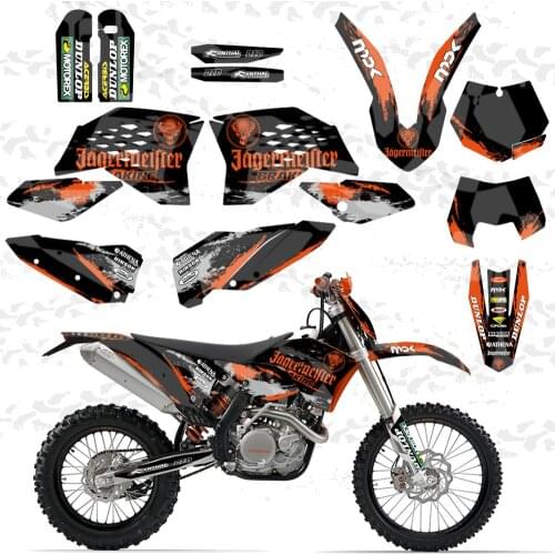 GRAPHIC WITH MATCHING BACKGROUNDS Sticker Decal For KTM SXF EXC XC 125-524 150 200 250 300 350 400 450 500 2008-2010 SX 07-10
