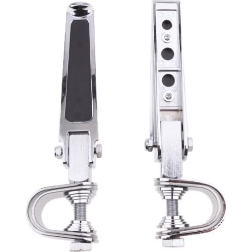 Chrome Anti Vibrate 1"-1 1/4" Engine Guard Foot Pegs Clamps For Motorcycle