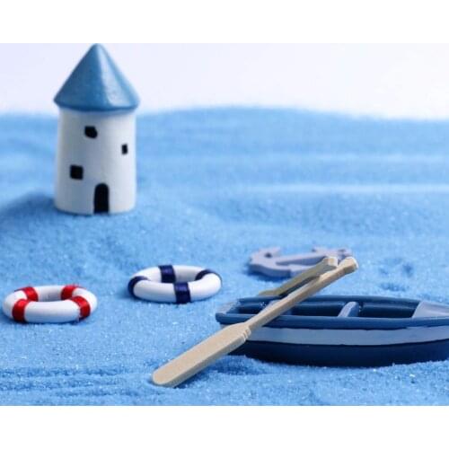 Artificial Boat Swim Ring Miniature Fairy Garden Home Houses Decoration Mini Craft Micro Landscaping Decor DIY Accessories