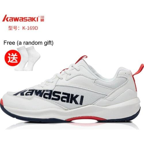 Kawasaki Professional Badminton Shoes 2021 Breathable Anti-Slippery Sport Shoes for Men Women Sneakers K-169D With Free Gift