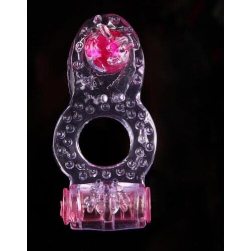 Clit Dual Vibrating Cock Ring Butterfly Ring Stretchy Delay Penis Ring Vibration Condom Ring Sex Product