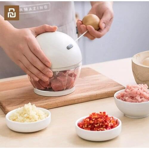 Youpin Jordan&Judy Meat Garlic Cooking Machine Manual Pull Stirring Vegetable Grinder Small Meat grinder 500ML Kitchen Supplies