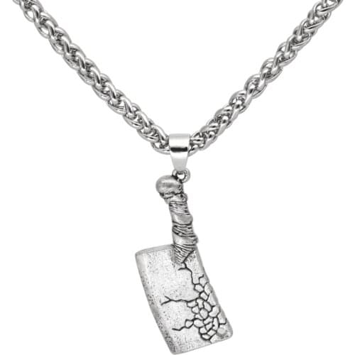 Skull kitchen knife Big knife silver jewelry knife silver