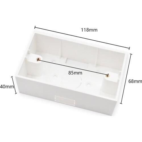 High Quality Surface Wall Mount Switch Junction Box 118*68*40mm for 118 Type Wall Switches and Sockets