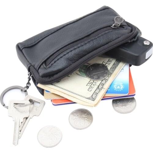 ZONGSHU New Fashion Female Key Bag Leather Casual Female Mini Coin Purse Leather Wallet (Can Be Customized)
