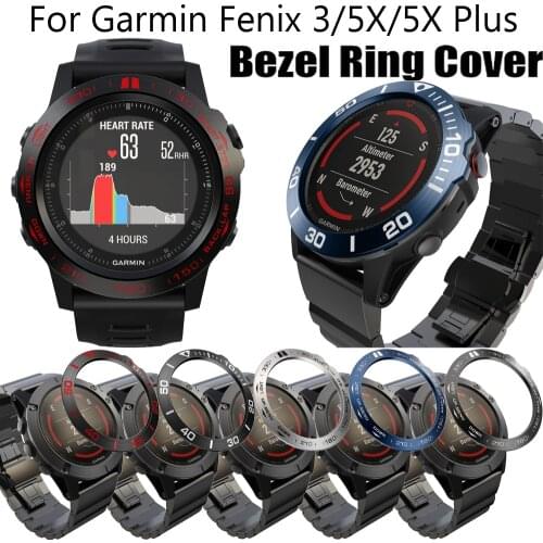Bezel Ring Styling Frame Case for Garmin Fenix 3 5X Plus Smart Watch Stainless Steel Anti-scratch Protection Ring Accessories