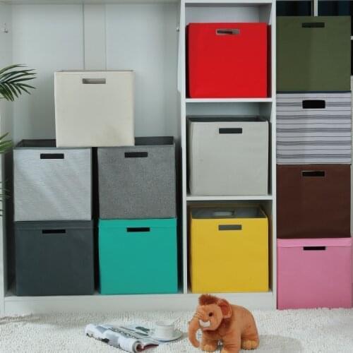 2021 New Folding Oxford cloth Storage Basket Cube Kids Clothes Storage Box Waterproof Laundry Basket For Toys Organizers