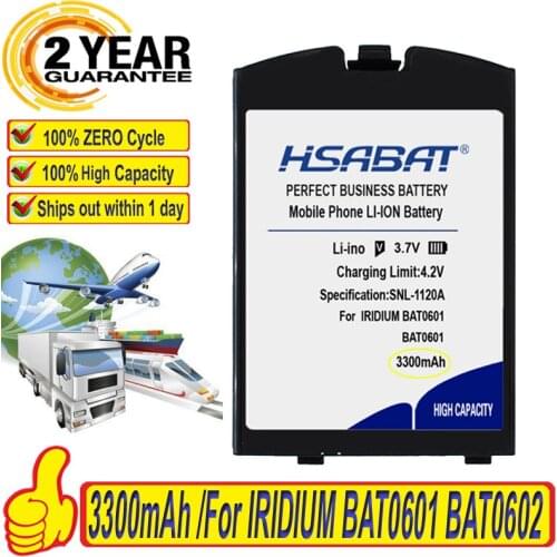 Top Brand 100% New 3300mAh Li-ion Satellite Phone Battery for IRIDIUM BAT0601 BAT0602 Batteries