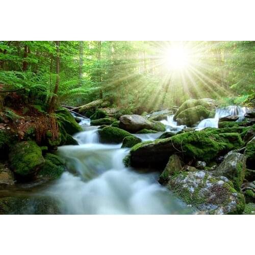 Waterfall stone photography background vinyl fotografia natural photo-shots backdrops for photo studio props photophone lv-2590