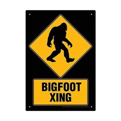 Big Foot Xing Tin Sign 20X30