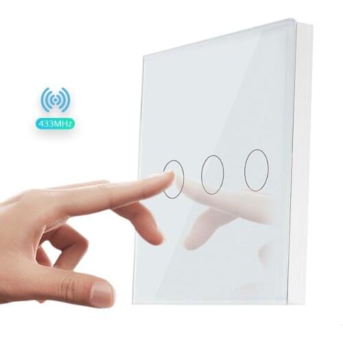 1/2/3 Gang RF 433Mhz Smart home Push Wireless Switch Light Remote Control Wall Button Ceiling Lamp On Off ASK Ev1257