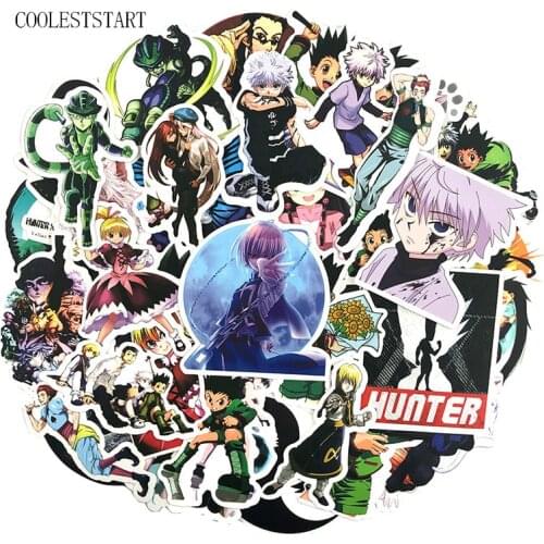 50Pcs/pack HUNTER HUNTER Stickers For Motorcycle Laptop Luggage Skateboards Diary Stationery Japanese Anime Pegatinas