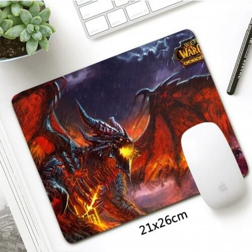 21x26cm Gaming Mousepad Hearthstone Heroes Of Warcraft Small Size Non-Skid Speed Gamer Locking Edge Mouse pad For Office mat